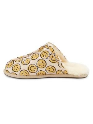 Australia Luxe Collective
 Smile Graphic Satin Mule Slippers