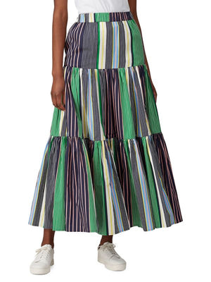 Tory Burch
 Striped, Tiered, Skirt