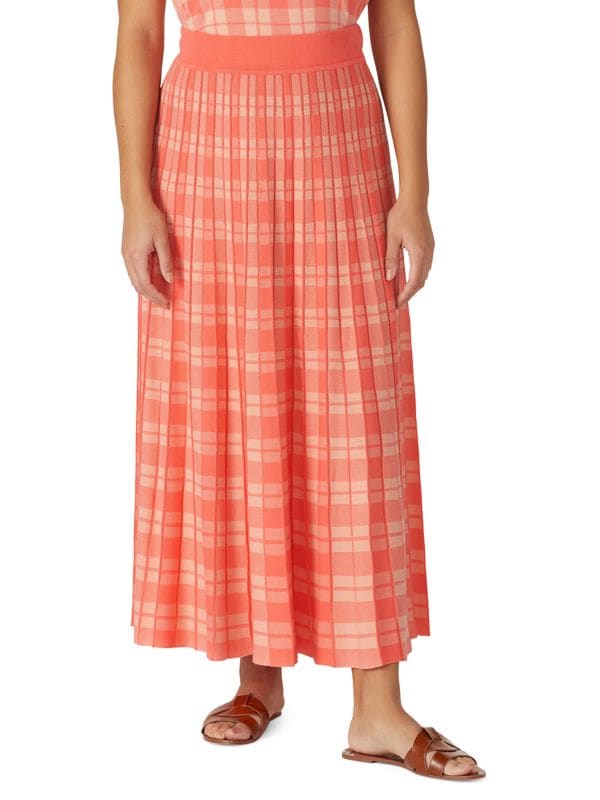 kate spade new york
 Pleated, Checked, Skirt