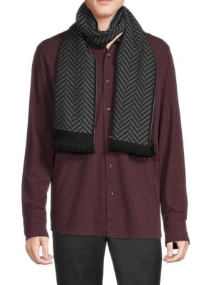 Canali
 Herringbone Wool Scarf