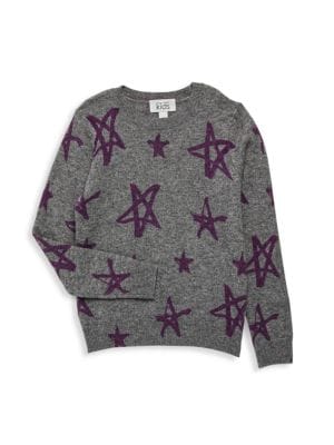 Autumn Cashmere
 Girl's Star Merino Wool & Cashmere Sweater
