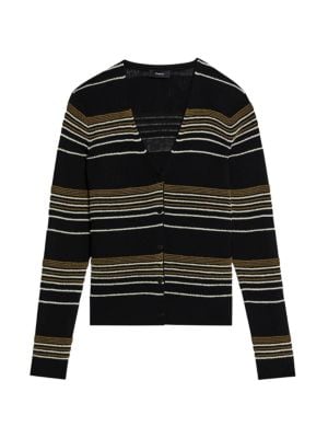 Theory
 Otto Striped Ribbed Cardigan
