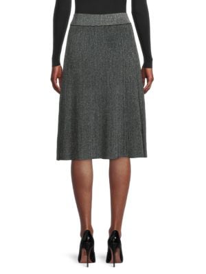 YAL New York
 Metallic Knit Skirt