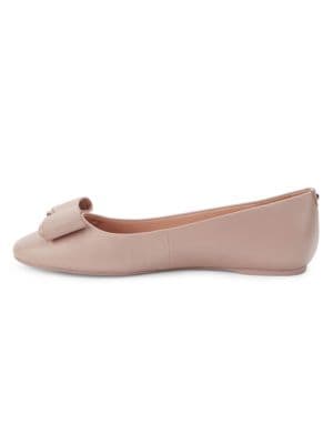 kate spade new york
 Nora Bow Leather Ballet Flats