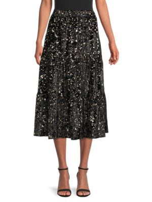 YAL New York
  Gold Foil Dotted Skirt