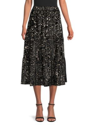 YAL New York
 Gold Foil Dotted Skirt