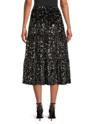 YAL New York
  Gold Foil Dotted Skirt