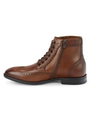 Kenneth Cole New York
 Emmet Leather High Top Wingtip Boots