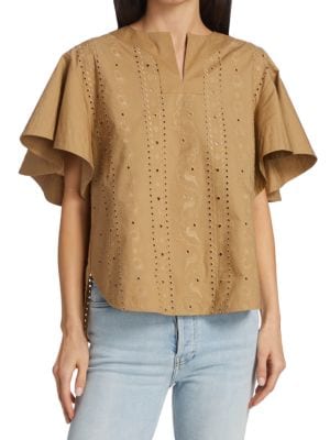 See by Chloé
 Ruffle Eyelet Blouse