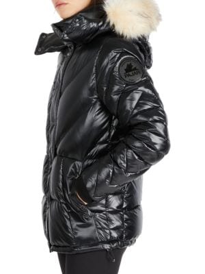 Pajar
 Faux Fur Trim Quilted Down Puffer Coat