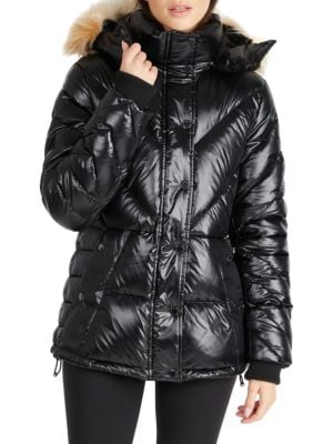 Pajar
 Faux Fur Trim Quilted Down Puffer Coat