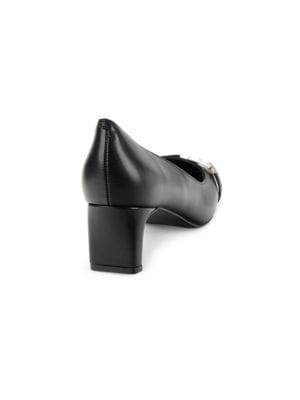 Calvin Klein
 Kckavita Square Toe Leather Pumps