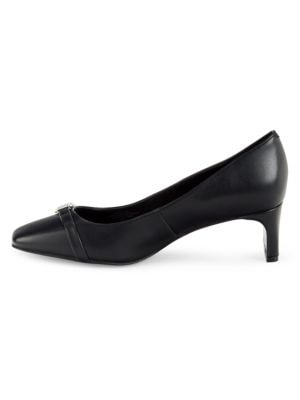 Calvin Klein
 Kckavita Square Toe Leather Pumps