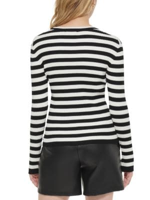Karl Lagerfeld Paris
 Stripe Crewneck Sweater