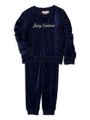 Juicy Couture
 Little Girl's 2-Piece Velour Sweatshirt & Joggers Set