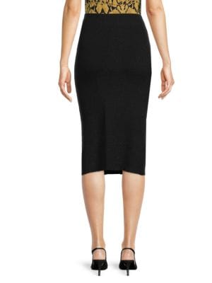 Calvin Klein
 Metallic Knit Pencil Skirt