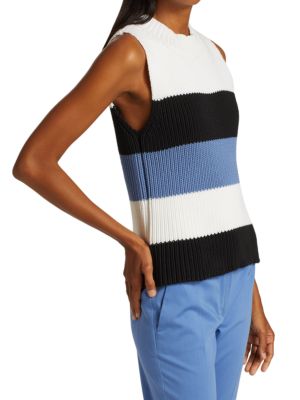 Max Mara
 Cadine Striped Rib Cotton Sweater