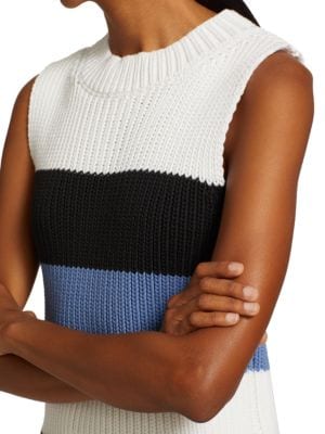 Max Mara
 Cadine Striped Rib Cotton Sweater