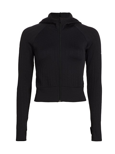 Cable-Knit Cropped Fleece Jacket