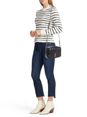 Karl Lagerfeld Paris
 Snakeskin Embossed Leather Crossbody Bag
