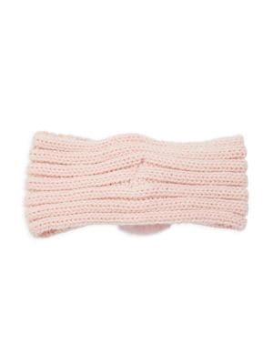 Surell
 Girl's Rib Knit Faux Fur Pom Pom Headband