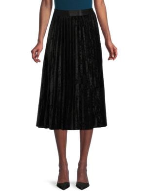 Max Studio
 Velvet Pleated Midi Skirt