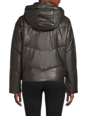 LOVE TOKEN
 Leo Quilted Zip Front Puffer Jacket