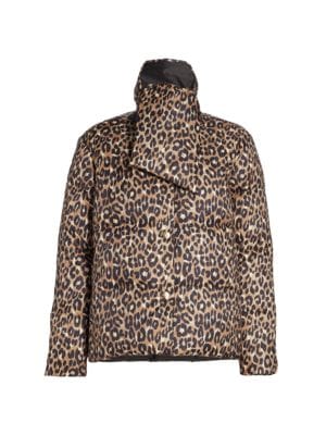 kate spade new york
 Leopard-Print Button-Front Central Puffer