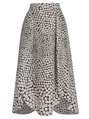 Stella McCartney
 Floral & Logo Print Midi-Skirt