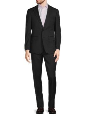 Calvin Klein
 Slim Fit Textured Wool Blend Suit