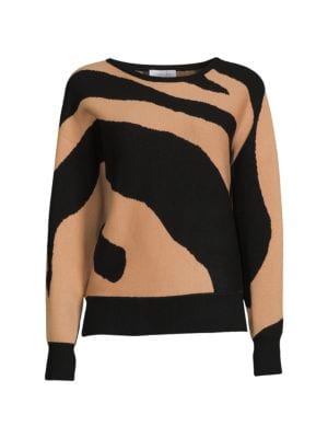 Carmen Marc Valvo
 Zebra Print Dolman Sleeve Sweater