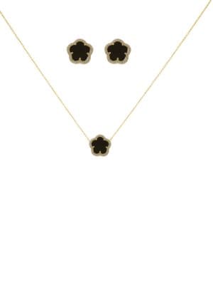 Jan-Kou
  Flower 2-Piece 14K Goldplated & Cubic Zirconia Necklace & Earrings Set