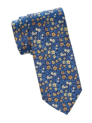 BRUNO PIATTELLI
 Floral Silk Jacquard Tie