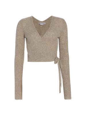 Acne Studios
 Kanora Ribbed-Knit Wrap Sweater