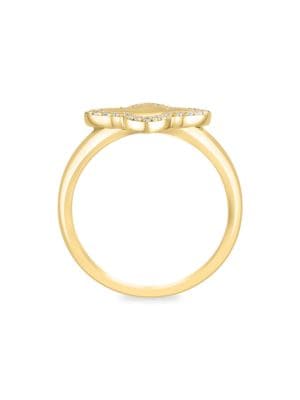 Effy
 14K Yellow Gold & 0.12 TCW Diamond Star Ring