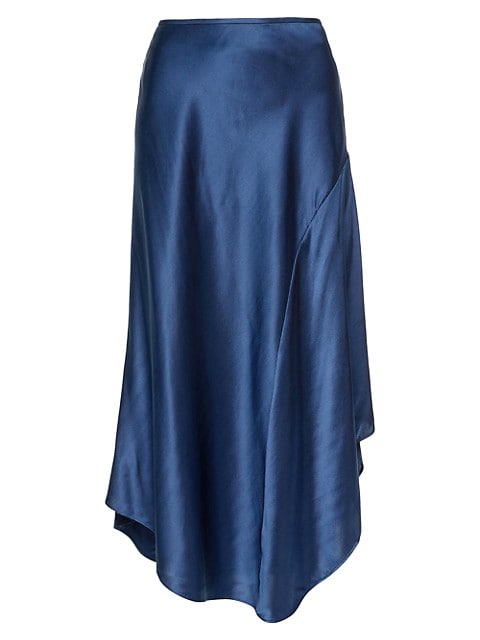 Sivan Silk-Blend Midi-Skirt