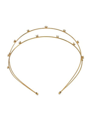 Delicate Goldtone Crystal Headband