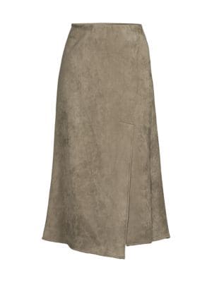 DKNY
 Faux Suede Midi Skirt