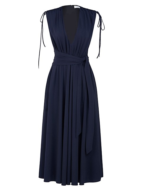Cobey Stretch-Jersey Drawstring Midi-Dress