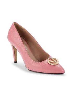 Valentino by Mario Valentino
 Clara Monogram Leather Pumps