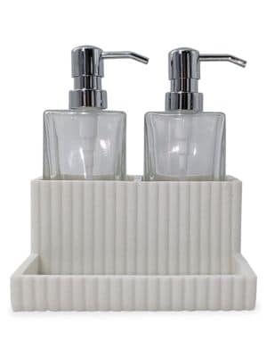 H Halston
 3-Piece Soap Dispenser & Caddy Set