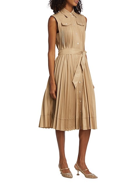 The Alexa Pleated Midi-Dress