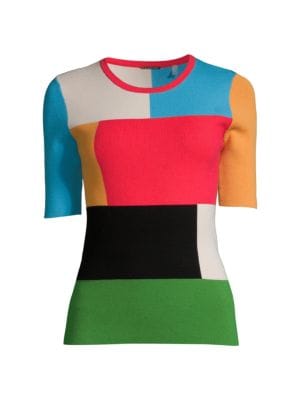 Tahari
 Colorblock Fitted Sweater