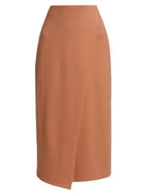 Vince
 Stretch Cotton Overlap Skirt