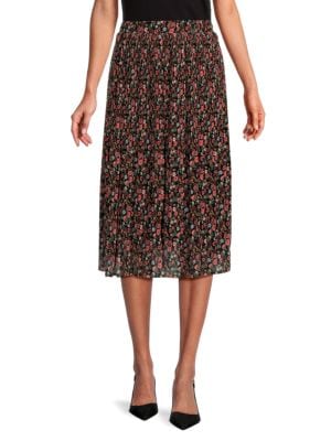 Saks Fifth Avenue
  Floral Plisse Midi Skirt