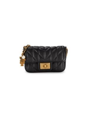 Karl Lagerfeld Paris
 Agyness Quilted Leather Textured Crossbody Bag