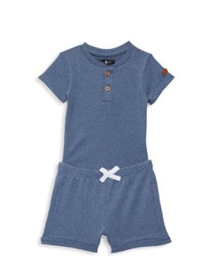 7 For All Mankind
 Baby Boy's Knit Tee & Shorts Set