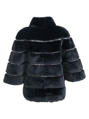 WOLFIE FURS
 Made For Generations™ Channel Quilt Shearling Caplete