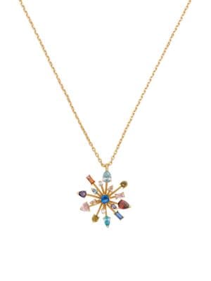 kate spade new york
 Firework Floral Goldtone & Cubic Zirconia Pendant Necklace