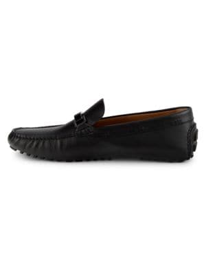 BOSS
 Leather Bit Driving Loafers
